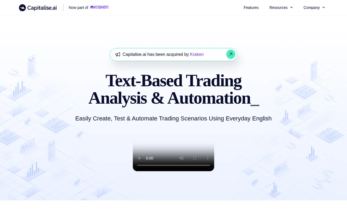 Capitalise.ai — официальный интерфейс, верхняя часть