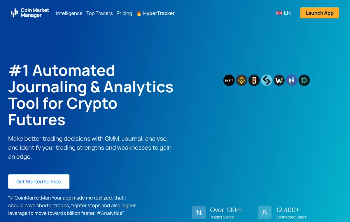 Coin Market Manager — официальный интерфейс, верхняя часть