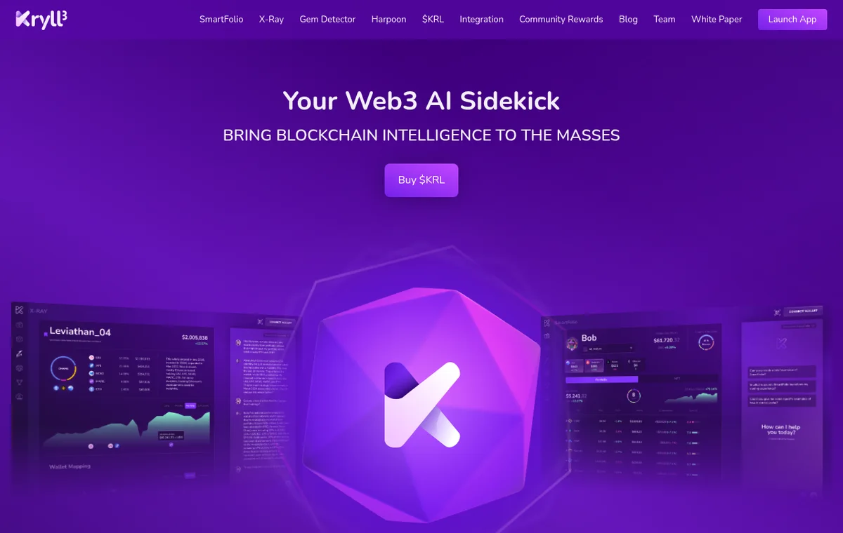 Kryll³ — официальный интерфейс, верхняя часть