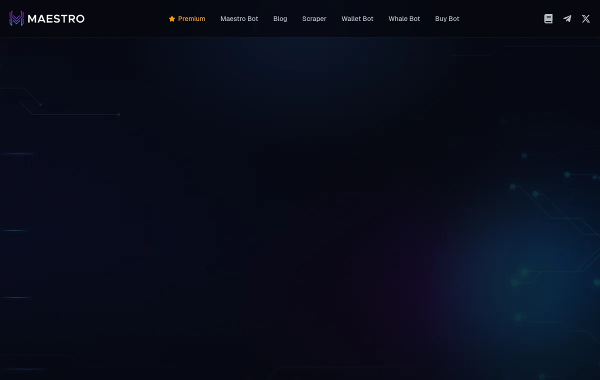 Maestro — официальный интерфейс, верхняя часть