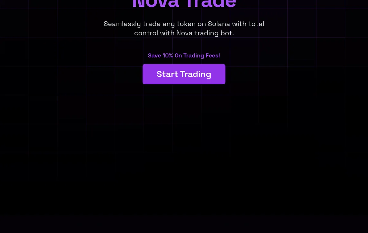 Nova Bot — официальный интерфейс, продолжение страницы