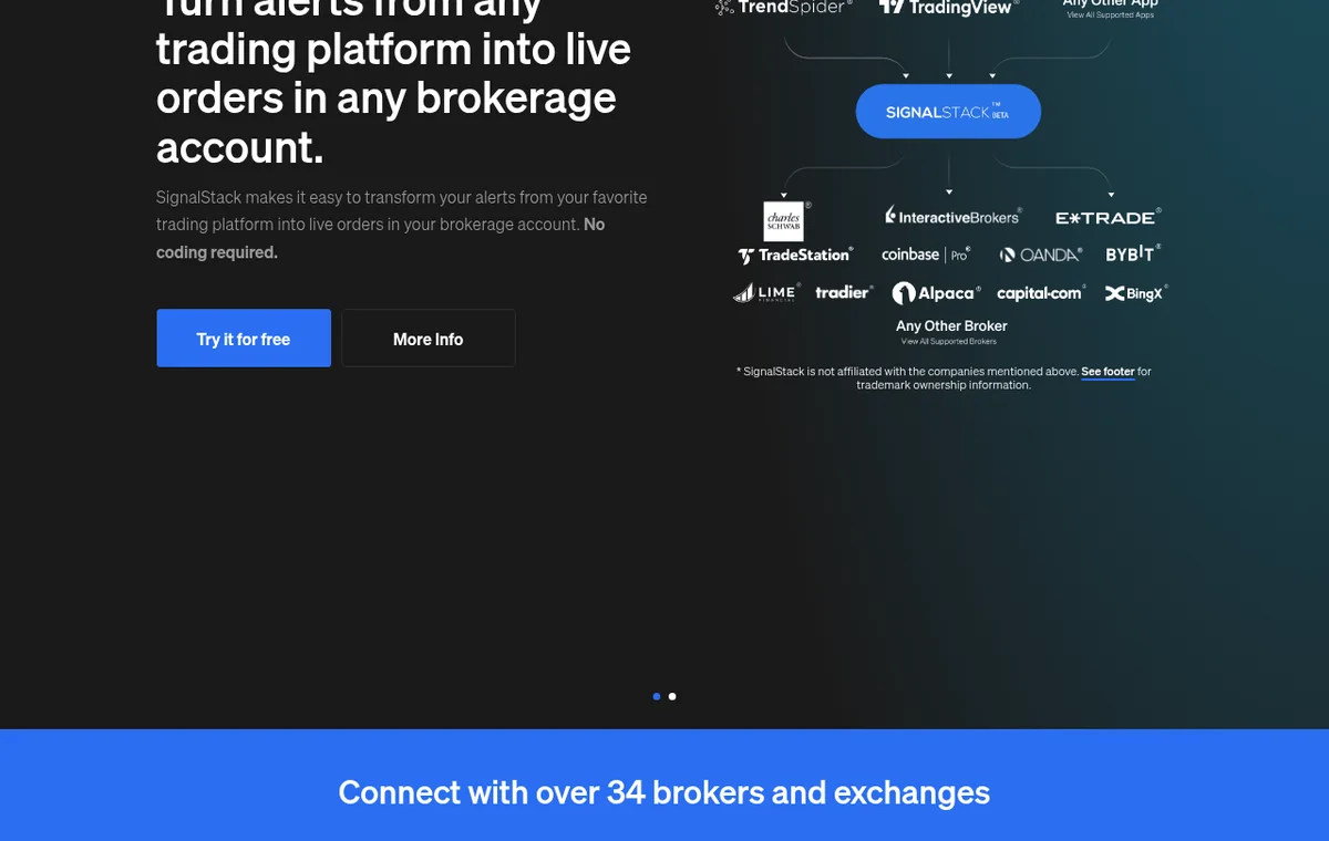 SignalStack — официальный интерфейс, продолжение страницы